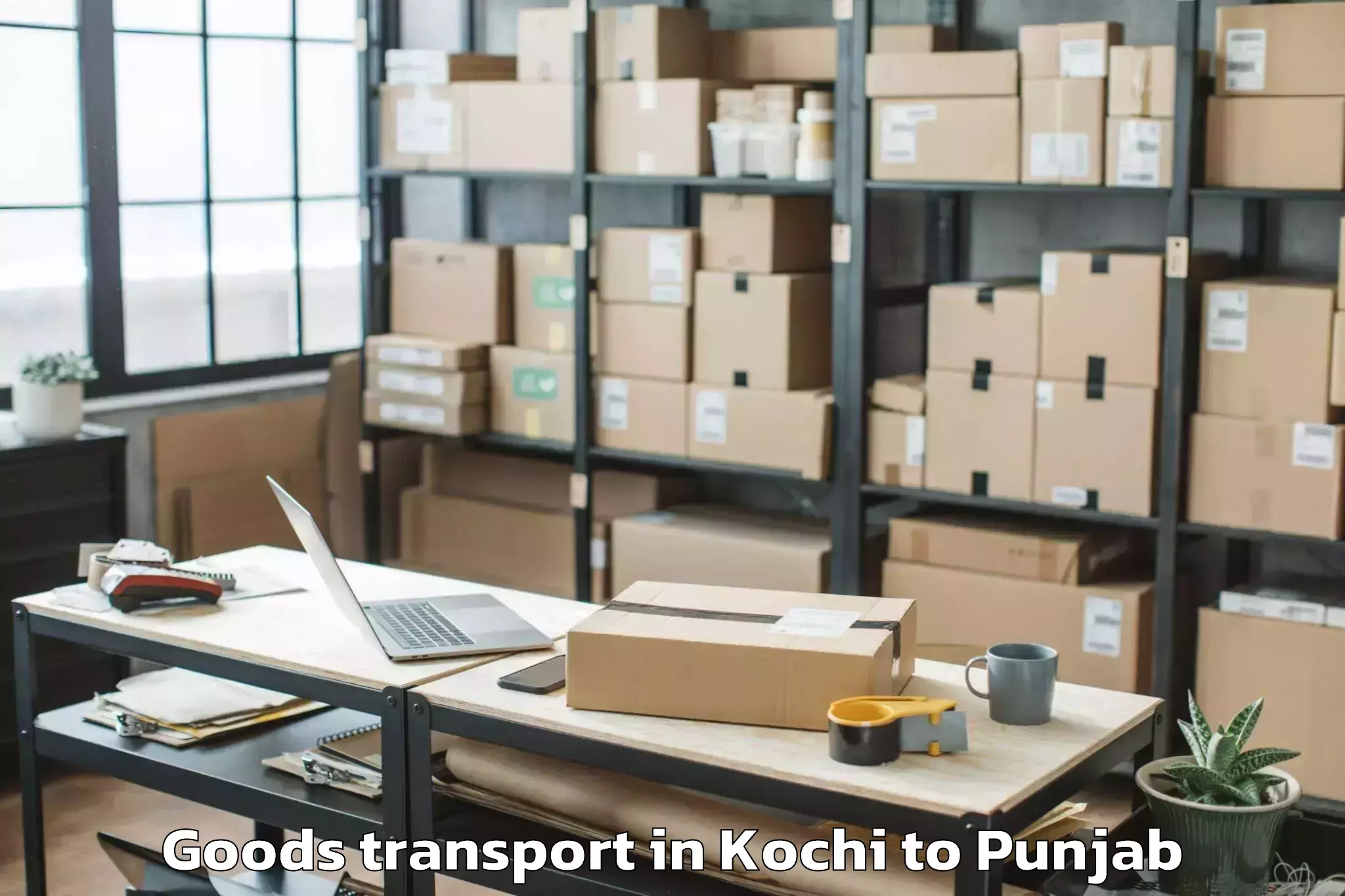 Professional Kochi to Firozpur Goods Transport